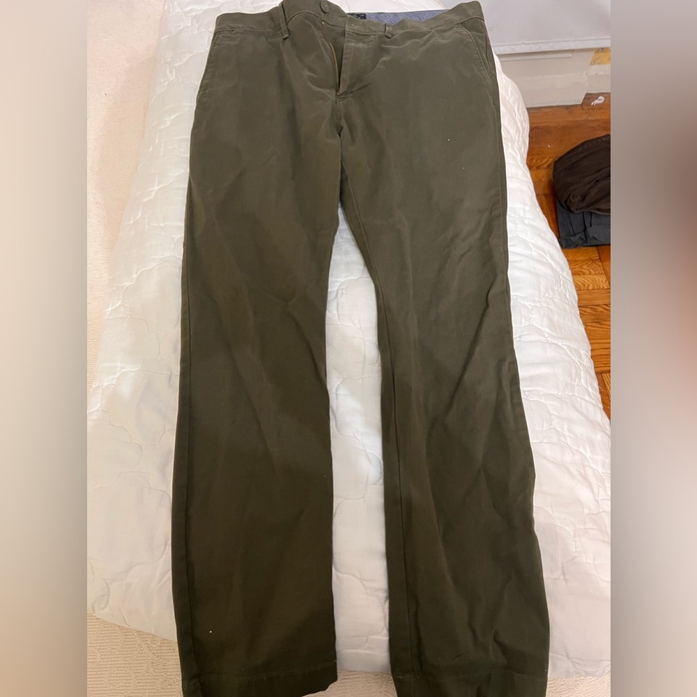 JCrew Stretch 250 Skinny 32x30 Olive Green